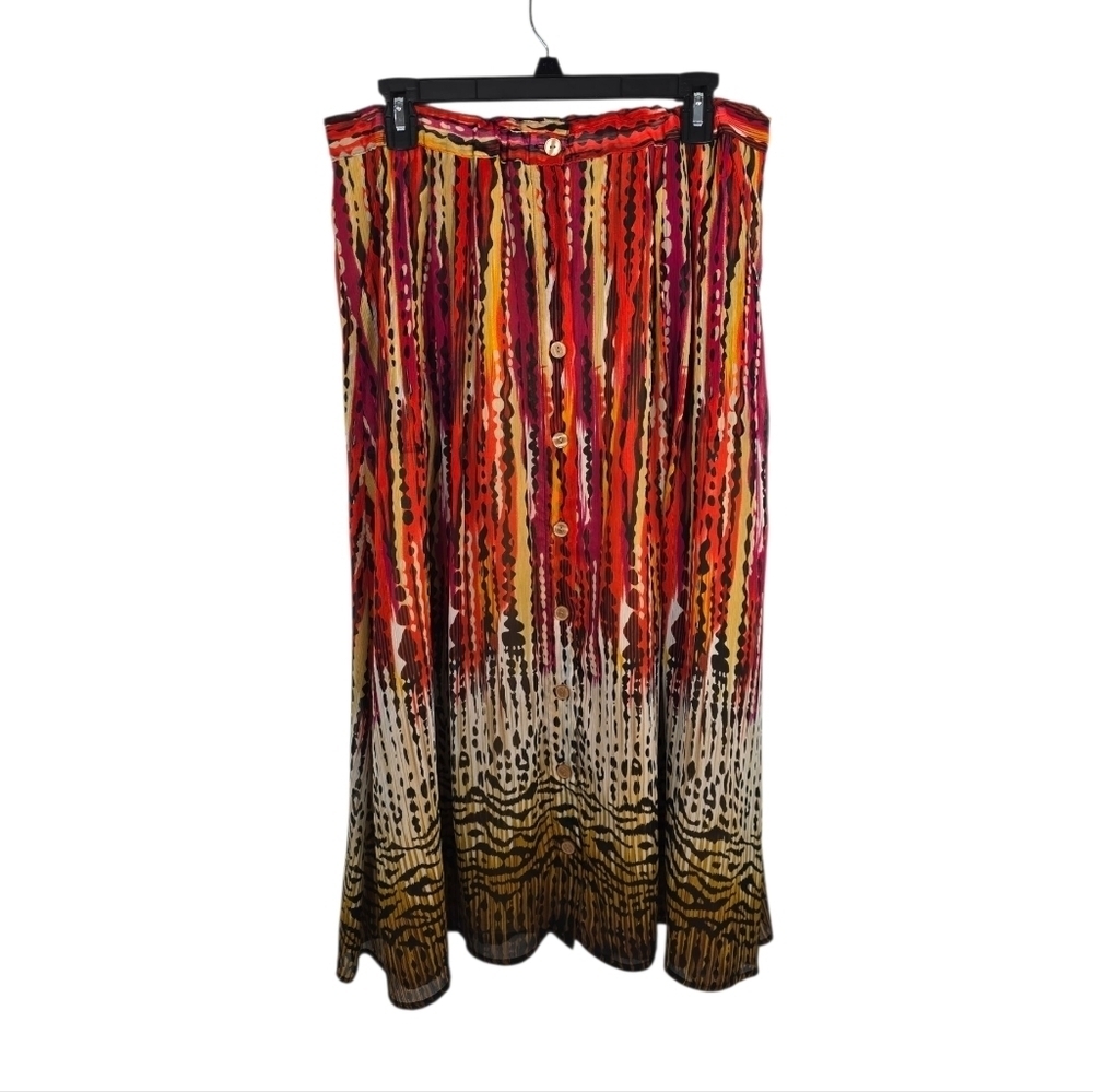 {Peter Nygard} Women's Button Front Animal Print Skirt - Size 10 - Picture 3 of 12
